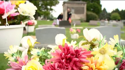 Cemetery items stolen; theft caught on tape