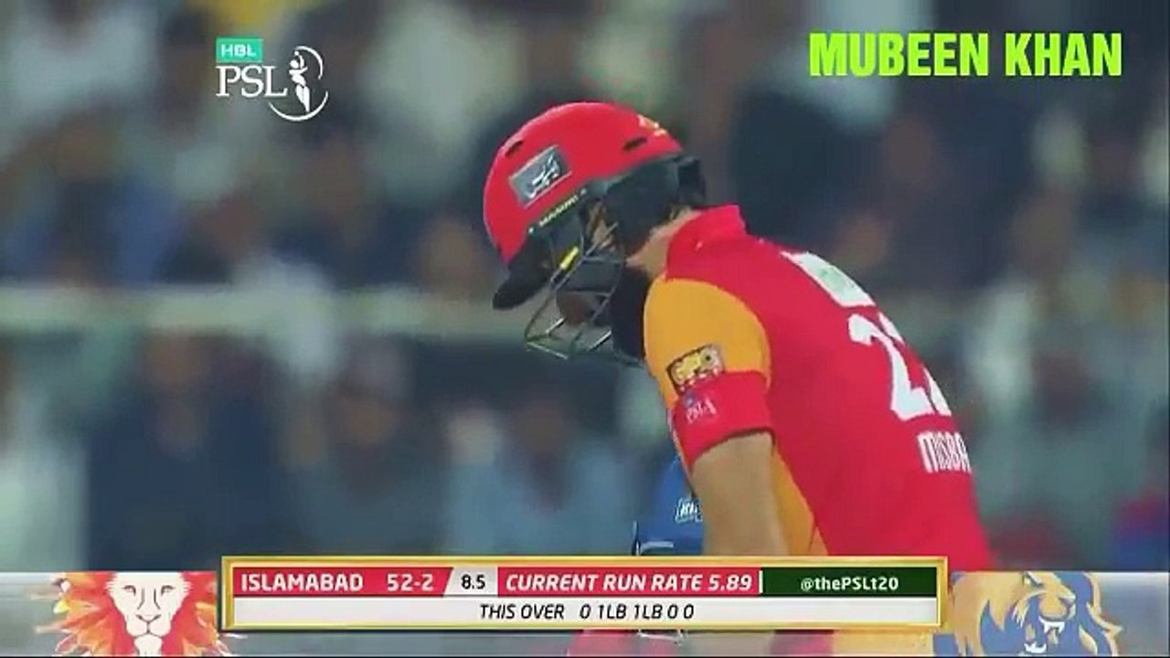 Shahid Afridi great bowled to Misbah ul haq . Pakistan Super league