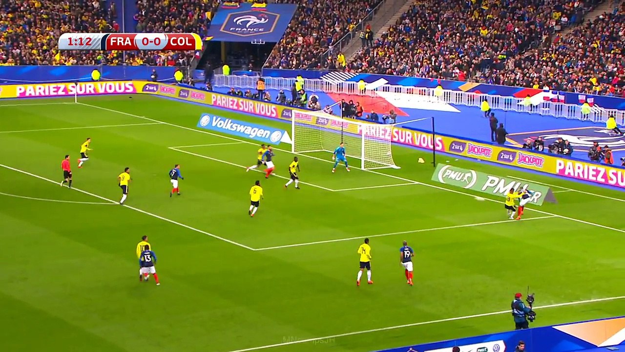 Kylian Mbappé vs Colombia (Home) HD 1080i (23/03/2018) - French Commentary