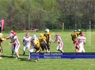 Borski klub američkog fudbala u najjačem rangu takmičenja u Srbiji, 24. mart 2018. (RTV Bor)