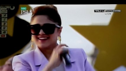 Aima Baig live performance at Karachi PSL match - Tangowali