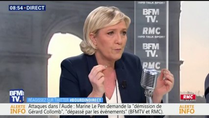 "Si c'est le cas, alors c'est une affaire d'Etat gravissime", estime Le Pen sur Sarkozy et la Libye