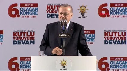 Samsun-Cumhurbaşkanı Erdoğan AK Parti İl Kongresi'nde Konuştu-4