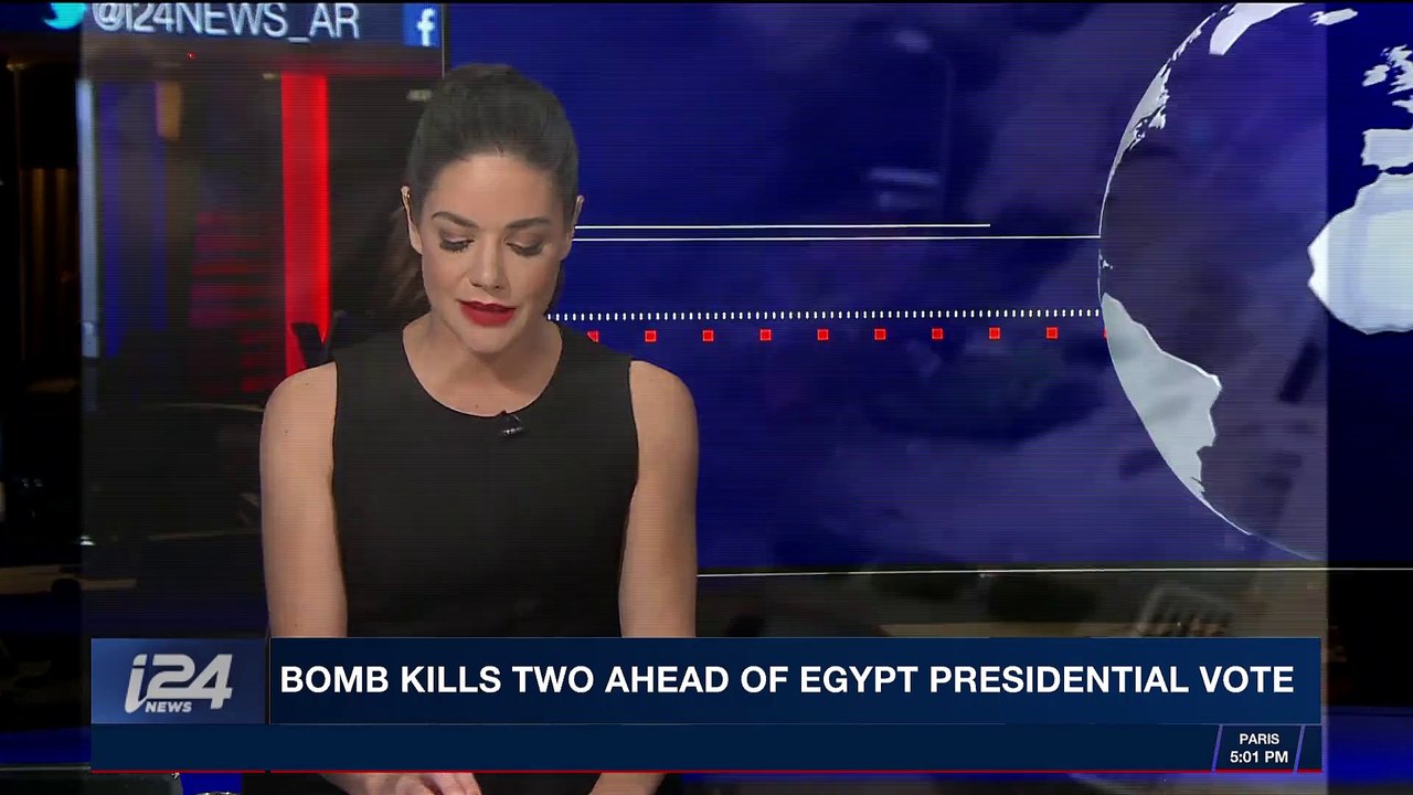 i24NEWS DESK | Bomb kills two ahead of Egypt presidential vote | Saturday, March 24th 2018