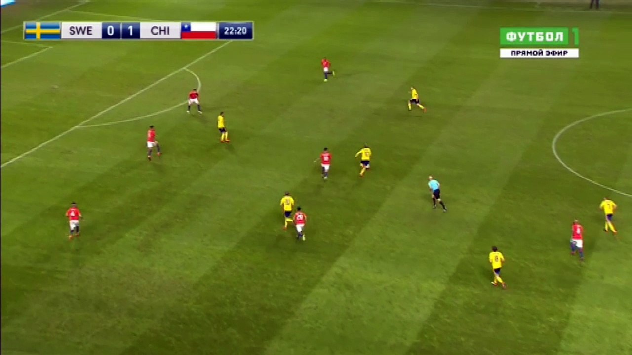 Ola Toivonen Goal Sweden 1 - 1	 Chile 23-03-2018