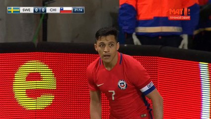 Arturo Vidal Golazo! Sweden 1-1 Chile 24-03-2018