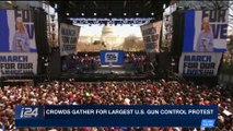 i24NEWS DESK | Crowds gather for largest U.S. gun control protest | Saturday, March 24th 2018