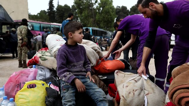 Syrian rebels arrive in Hama after evacuating Eastern Ghouta
