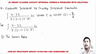 Complex Analysis #5 Cauchy's Integral Formula Related Problems and Solutions For PTU NP BALI GTU VTU
