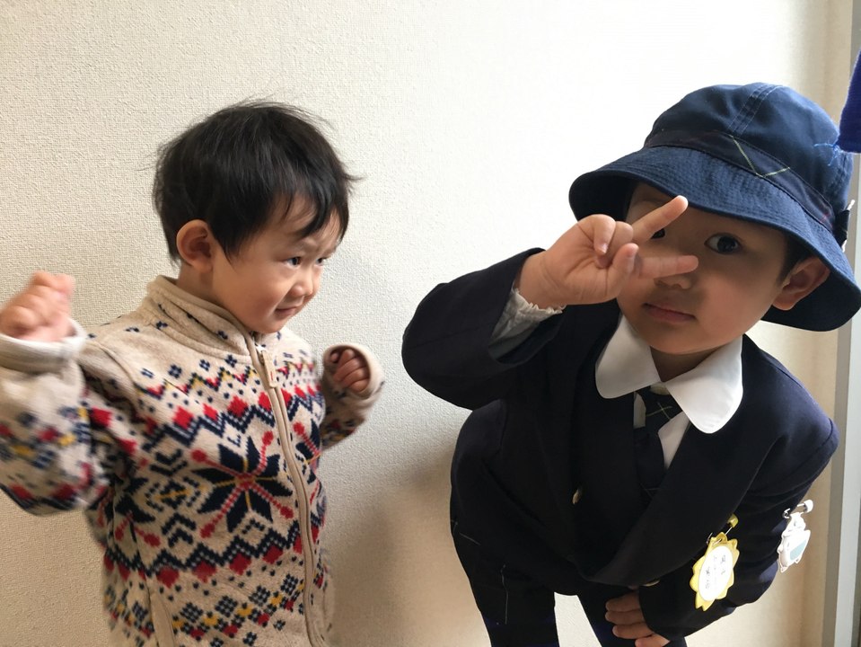 【幼稚園の入園式】誇らしい退場風景♪ 3歳のトレーシー♪ ★Closing the admission ceremony of the kindergarten★