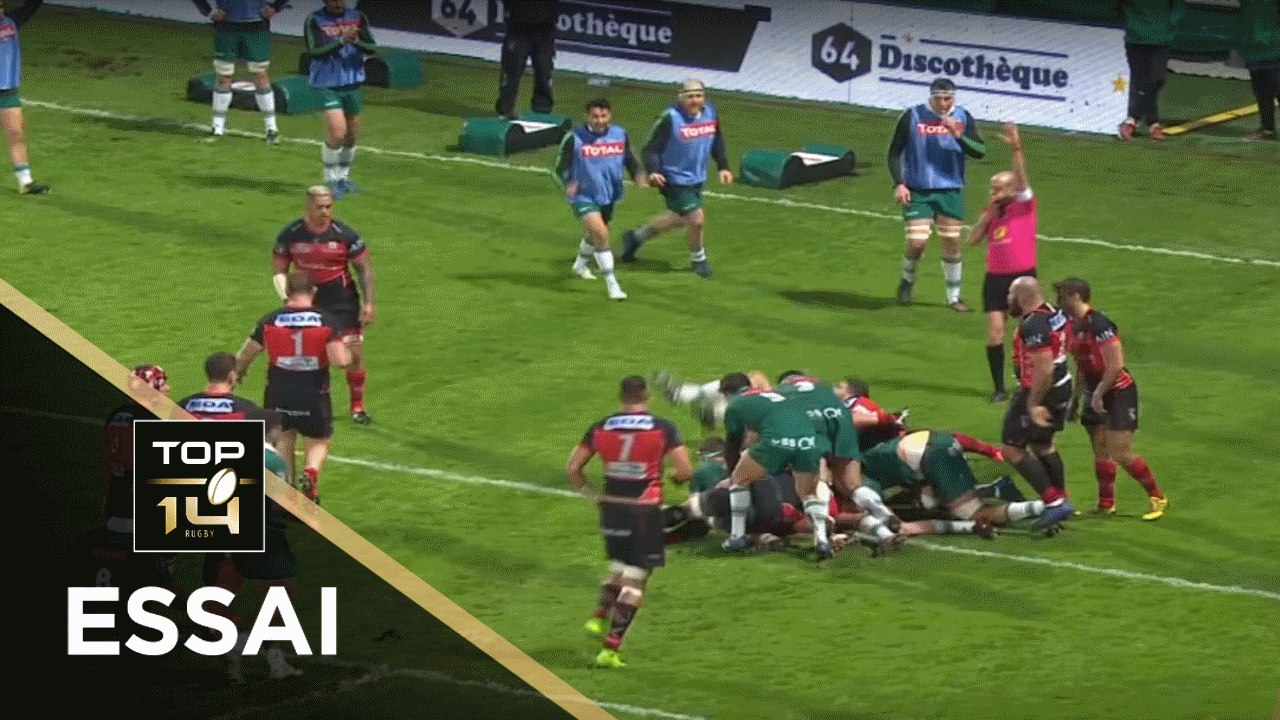 TOP 14 - Essai Quentin LESPIAUCQ (SP) - Pau - Oyonnax- J22 - Saison 2017/2018