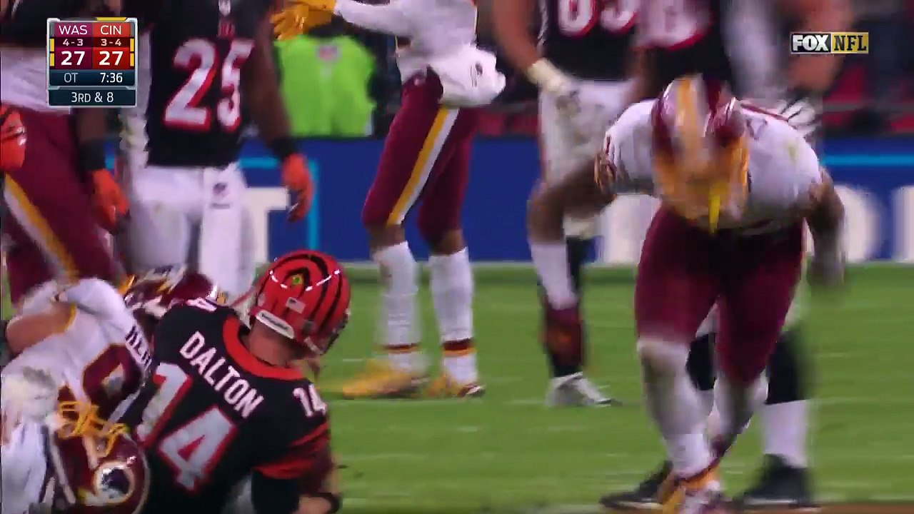 2016 - Redskins sack Andy Dalton, force 4th down
