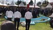 With HE President Uhuru Kenyatta during the passing out of Police recruits at Kiganjo.I urge all police officers during their passing out today, to remember tha