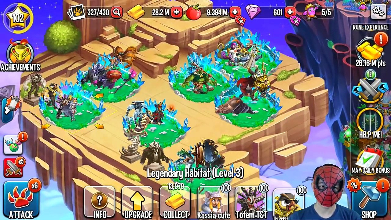 Monster Legends: Vano$$ - Strength and Speed runes level 10