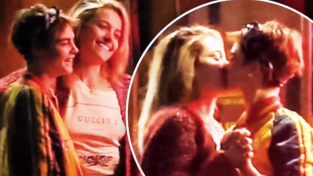 Paris Jackson and Cara Delevingne confirm romance with passionate clinch on double date with Macaula