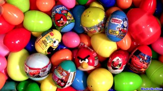 Huge 101 Surprise Eggs AngryBirds Cars2 Thomas Dora DC Spongebob Moshi Kinder Toys Disney