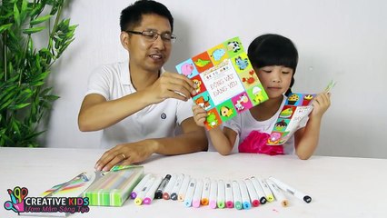 BÉ BÚN TÔ MÀU BỨC TRANH BÁNH KEM SINH NHẬT | TÔ MÀU BỨC TRANH CON RÙA