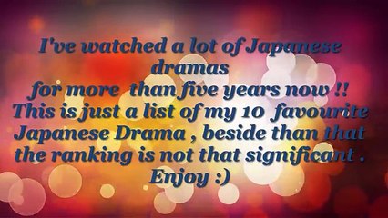 My Top 10 Japanese drama Of All Time Recommended JDRAMA