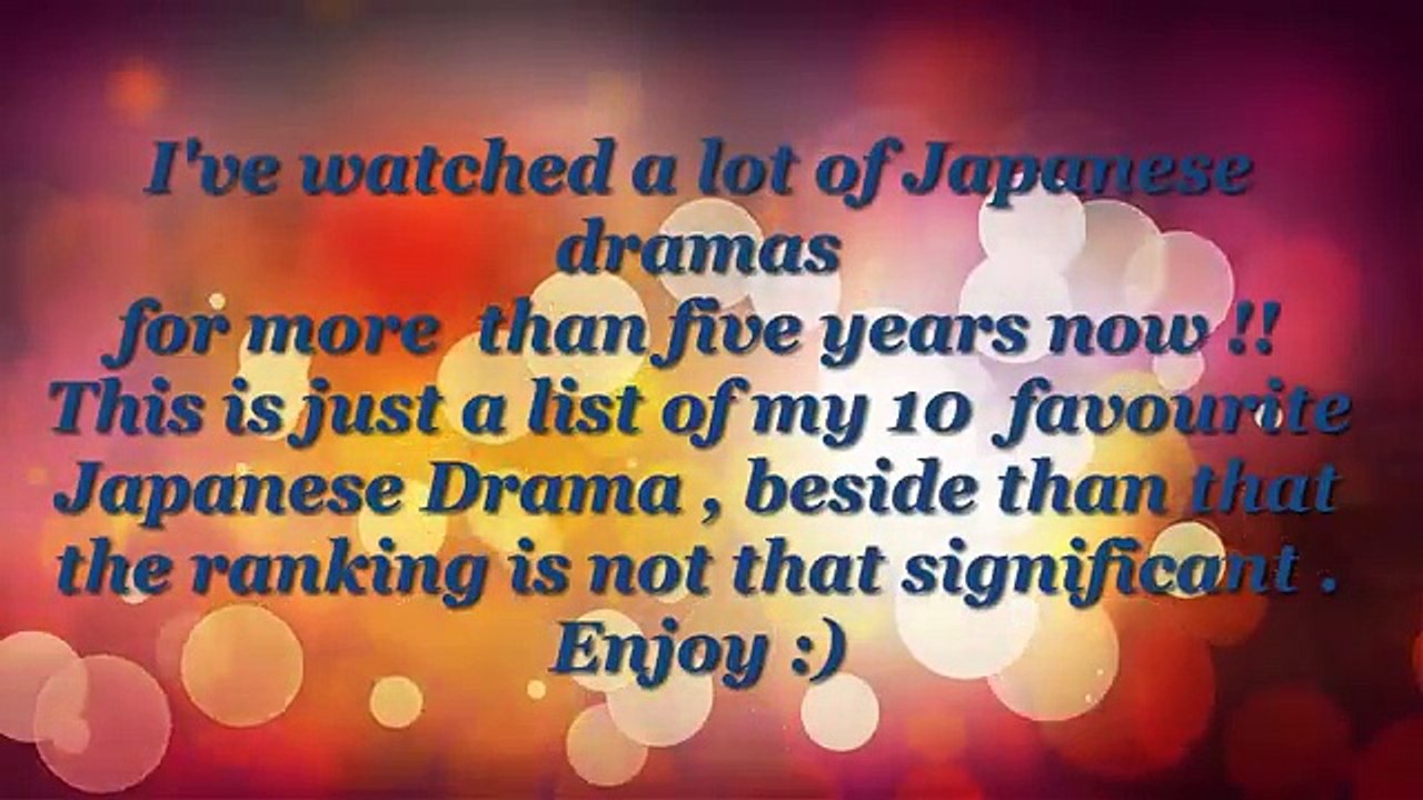My Top 10 Japanese drama Of All Time Recommended JDRAMA