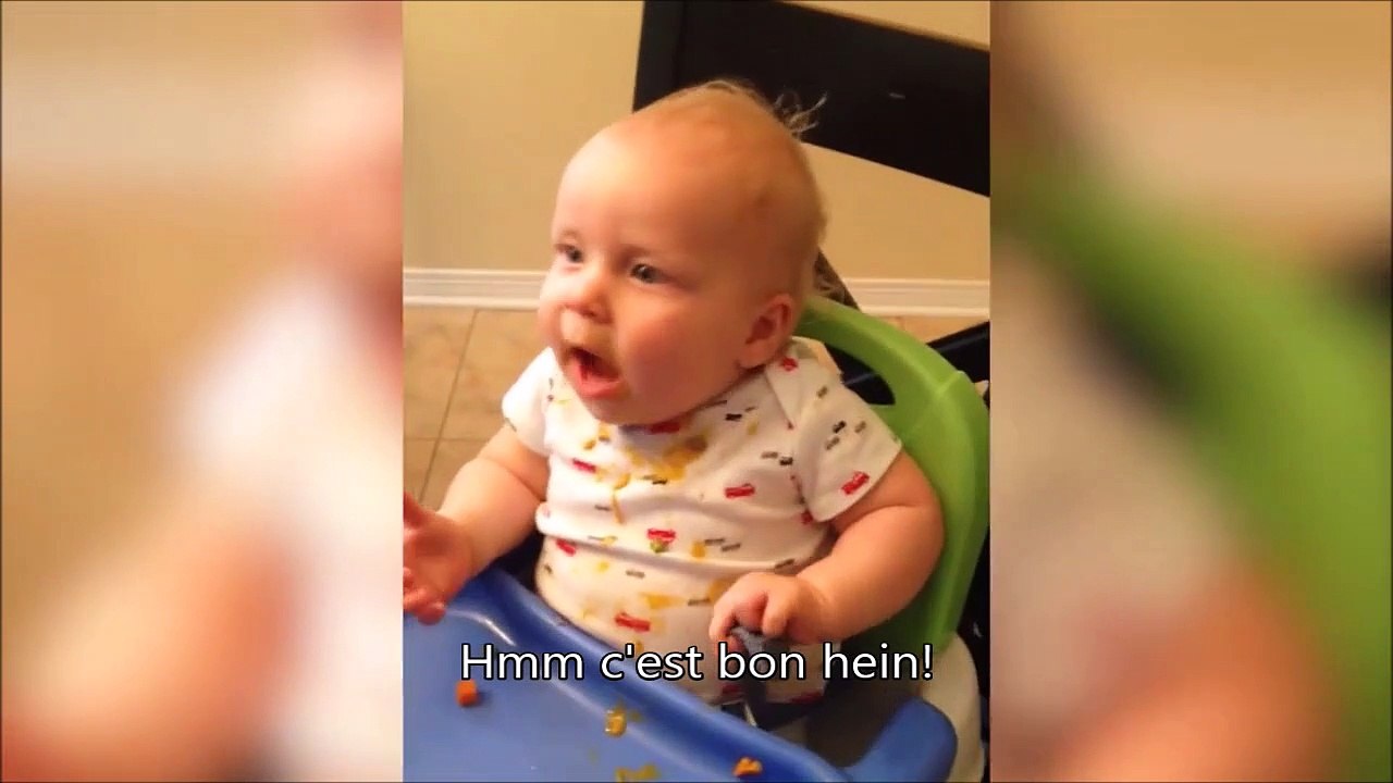 Ce bébé n'aime pas les petits pois et on ne pourra pas l'arnaquer la dessus