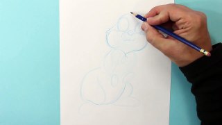 Cómo dibujar a Tambor (Bambi, conejo) - How to draw Thumper (Rabbit, Disney)