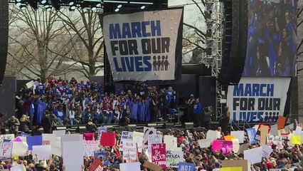 Victims of gun violence vow to bring change during huge protest
