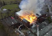 Fire Destroys Derelict Mill Near Rochdale