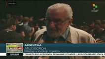 Atilio Borón agradece solidaridad con presos políticos en Argentina