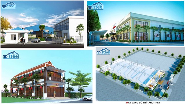 QPSteel.vn Lắp dựng nhà tiền chế tại Trà Vinh, thiết kế thi công khung kèo thép làm kho xưởng công nghiệp
