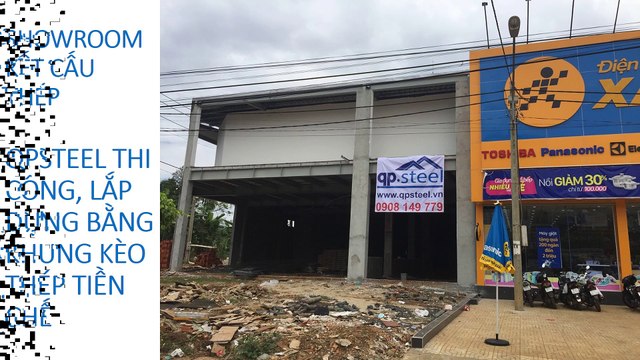 Xây dựng Nhà Kho Tiền Chế ® QPSteel thiết kế thi công lắp dựng khung kèo thép
