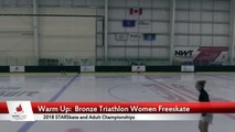 Bronze Triathlon Women Free Program - 2018 STARSkate & Adult Championships - South Arena