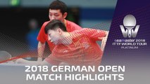 2018 German Open Highlights I Ma Long/Xu Xin vs Patrick Franziska/Jonathan Groth (1/4)