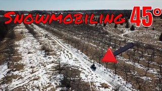 Snowmobiling In 45° - One Lane With Enough Snow | DJI Mavic Pro and GoPro