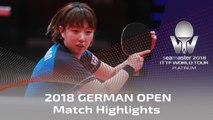 2018 German Open Highlights I Feng Tianwei vs Suh Hyowon (1/2)