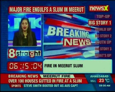 Fire breaks out at Ashiana slum in Meerut; over 100 houses gutted in fire