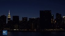 Iconic landmarks, including the United Nations headquarters and Empire State building, in New York City went dark for one hour on Saturday, in observance of the