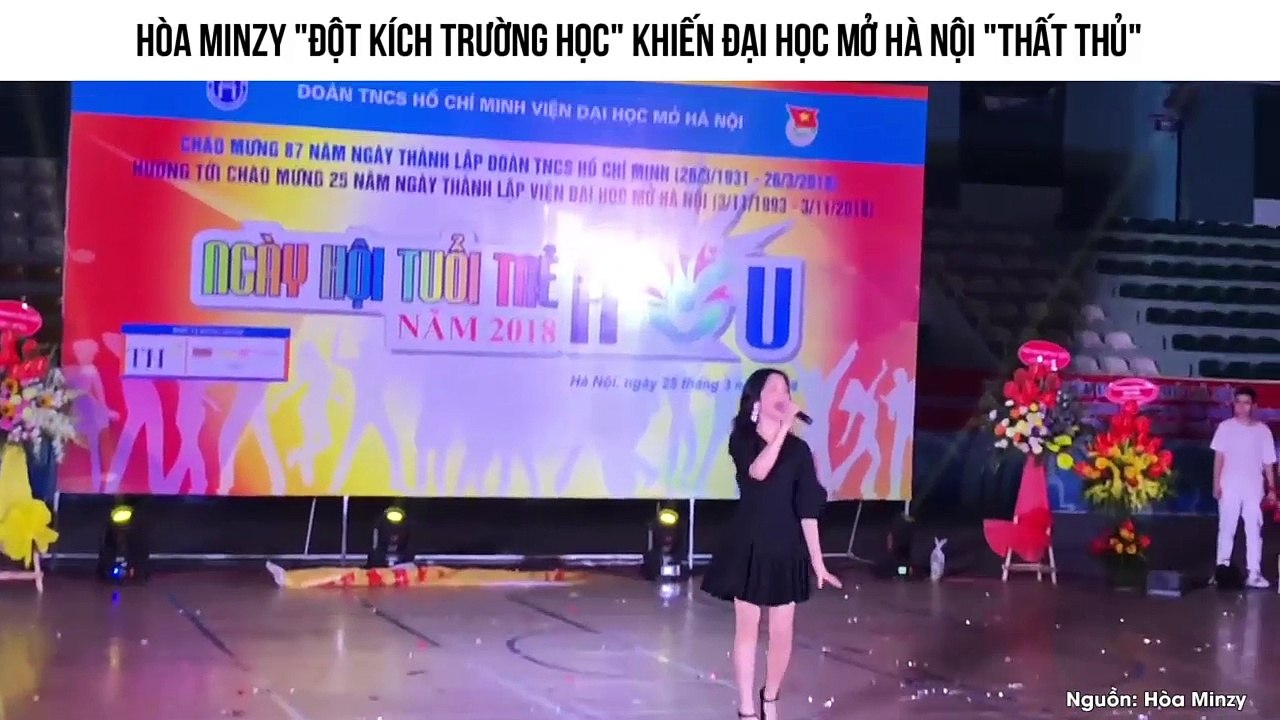 Hòa Minzy "đột kích trường học" khiến đại học Mở Hà Nội "thất thủ"