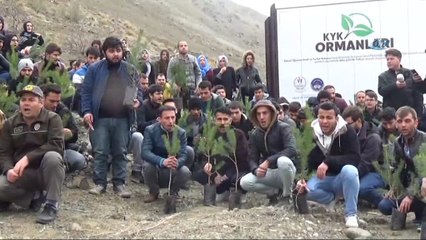 Erzincan'da Afrin şehidi 49 Mehmetçik için 49 fidan dikildi