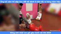 Ông bố xăm trổ đập heo đất để dành 5 năm lấy ra hàng trăm triệu mừng sinh nhật con gái gây tranh cãi trên MXH