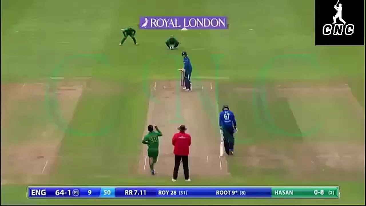 hasan ali first wicket in international cricket