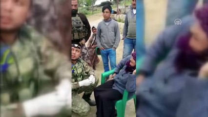 Afrin'de, TSK unsurları yerel halka sağlık hizmeti götürüyor