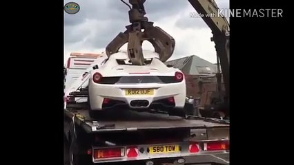 New Farrari 458 was destroyed