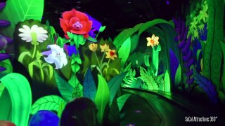 (Extreme Low Light POV) Alice in Wonderland Ride with Projection Effects - Disneyland new