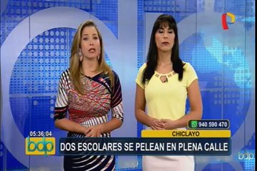 VES: vecinos registran pelea entre cobradores en paradero de buses