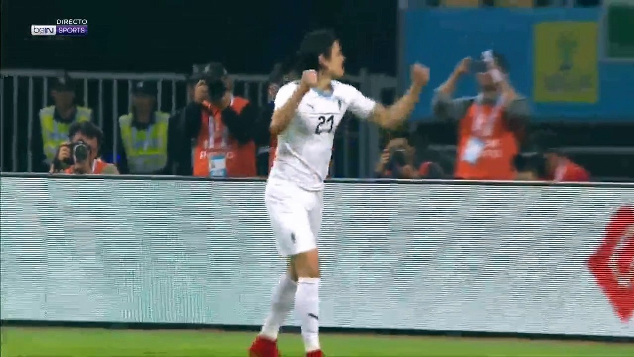 Edinson Cavani Goal Wales 0 - 1	 Uruguay 26-03-2018
