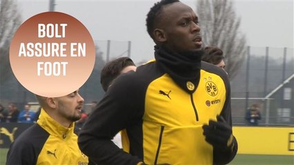 Usain Bolt marque un but pour son premier jour !