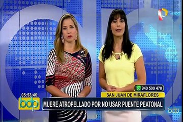 SJM: hombre muere atropellado por no usar puente peatonal