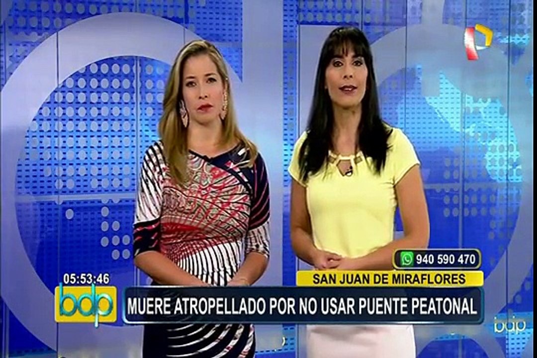 SJM: hombre muere atropellado por no usar puente peatonal