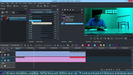 Mudar a cor de um objeto no kdenlive