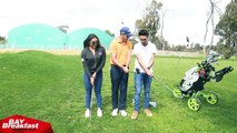 Tiger Woods has no need to worry! Daniel from Bay Breakfast tries his luck at the Royal Malta Golf Club